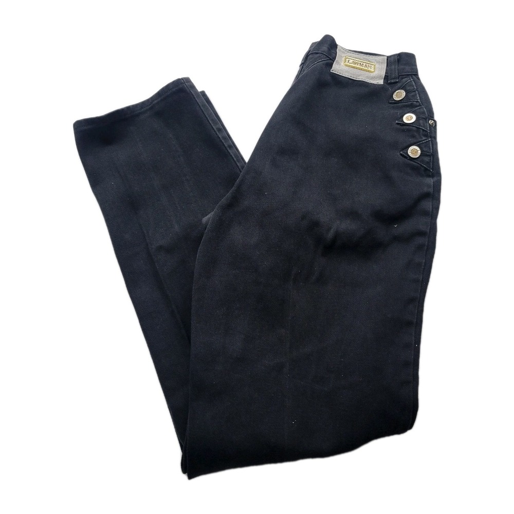 Lawman Western World Class Denim Bareback High-Rise Jeans Size 9 Rodeo Black VTG